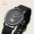 Timesea marque montre-bracelet en cuir bracelet à quartz pour hommes 72248